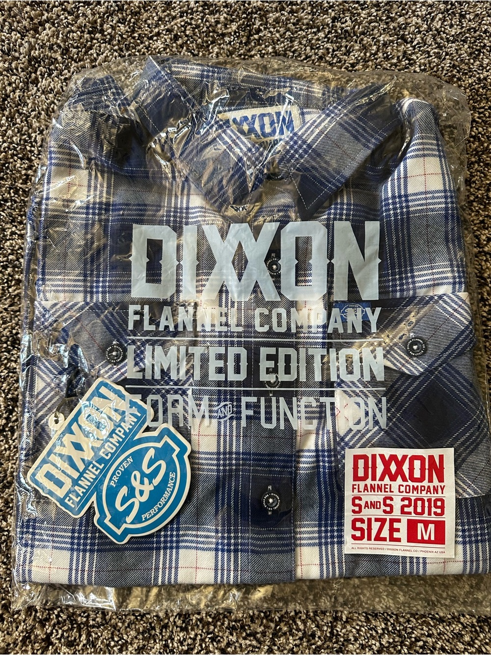 DIXXON Blue & White Plaid Flannel Button-Up Shirt - Limited Edition